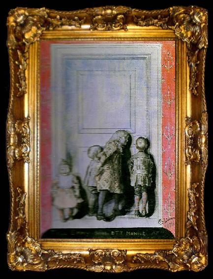 framed  Carl Larsson da,n fore julafton, ta009-2